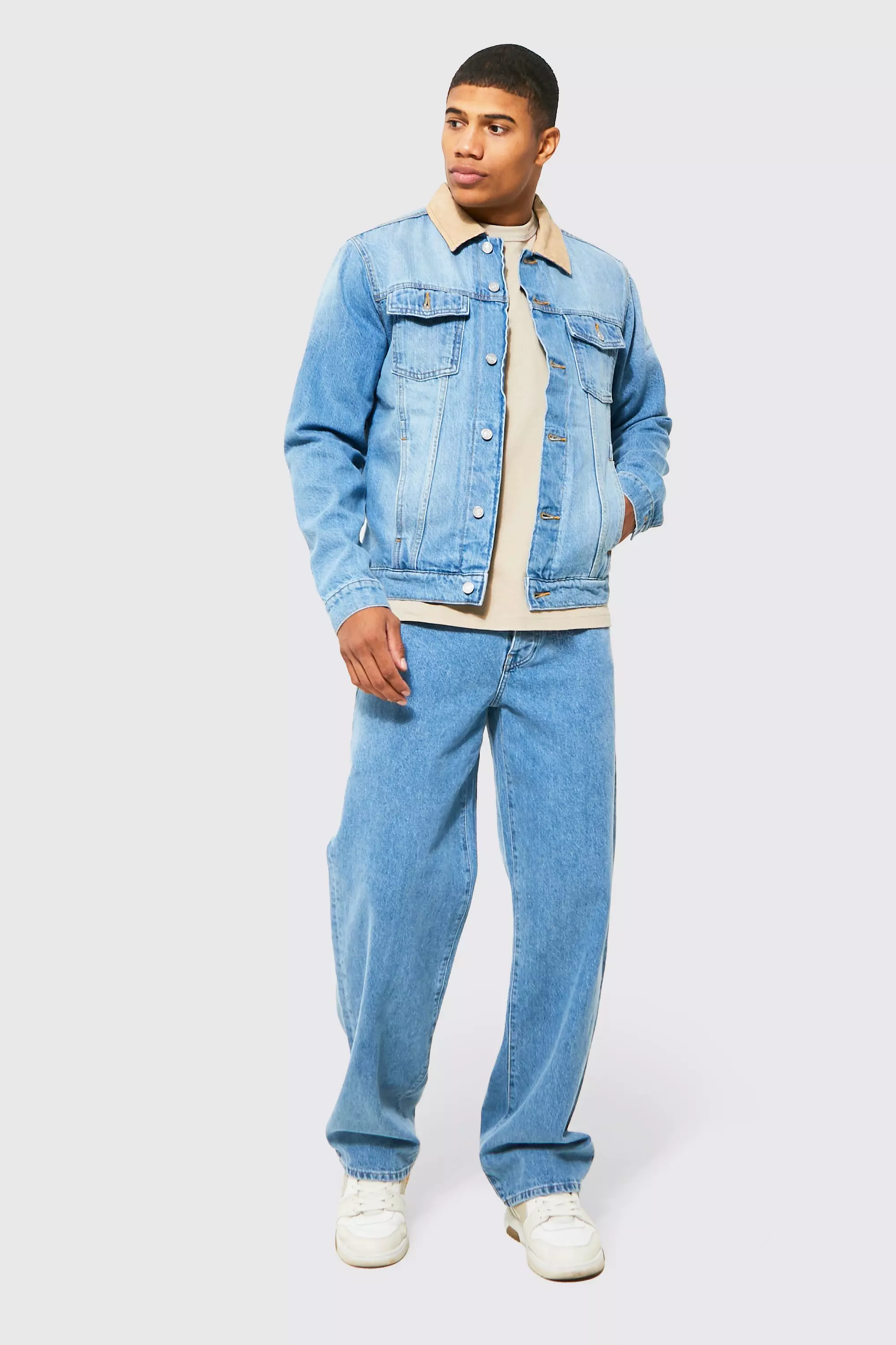 Cord denim hot sale jacket mens